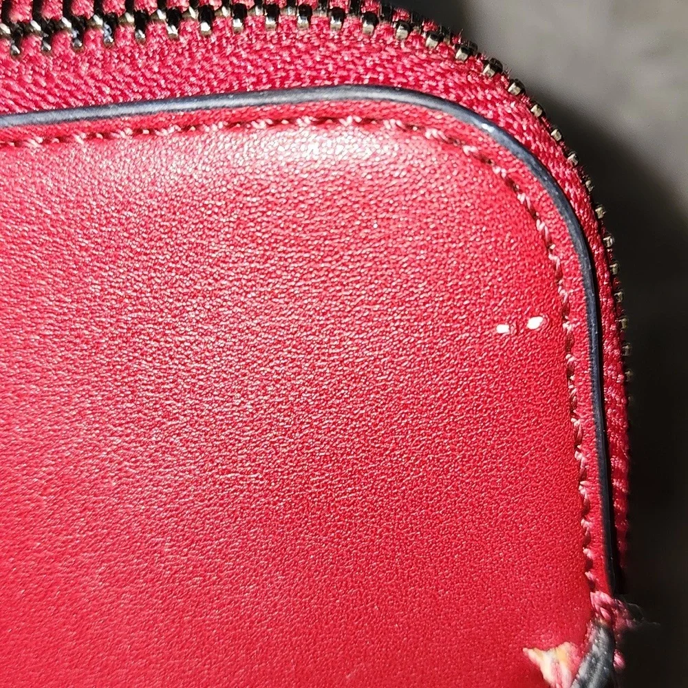 Calvin Klein Dark Red Faux Leather Backpack